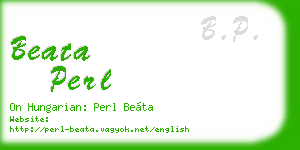 beata perl business card